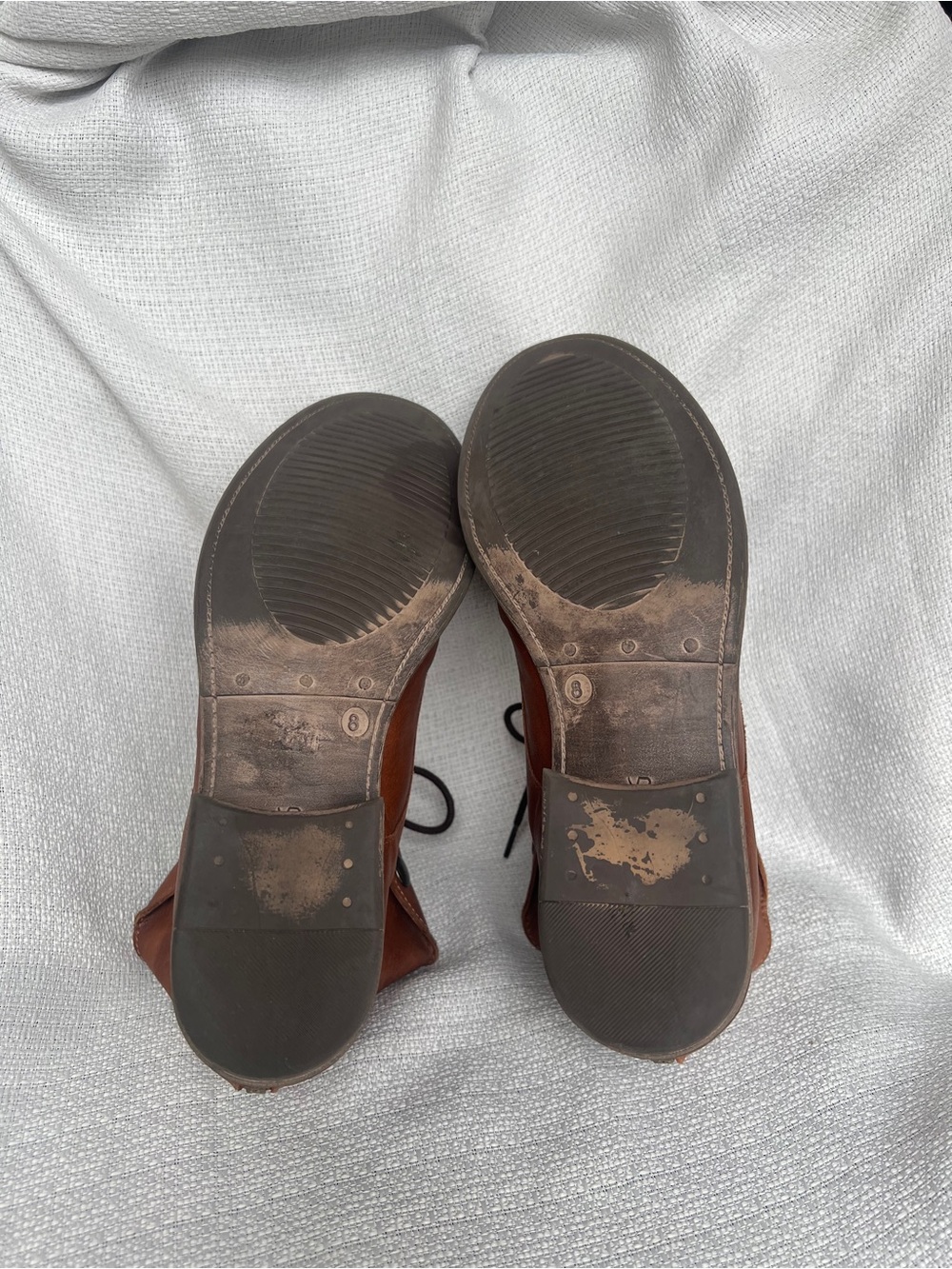 Miz Mooz Brown Leather Lace-Up Ankle Boots Women’s - Picture 14 of 16